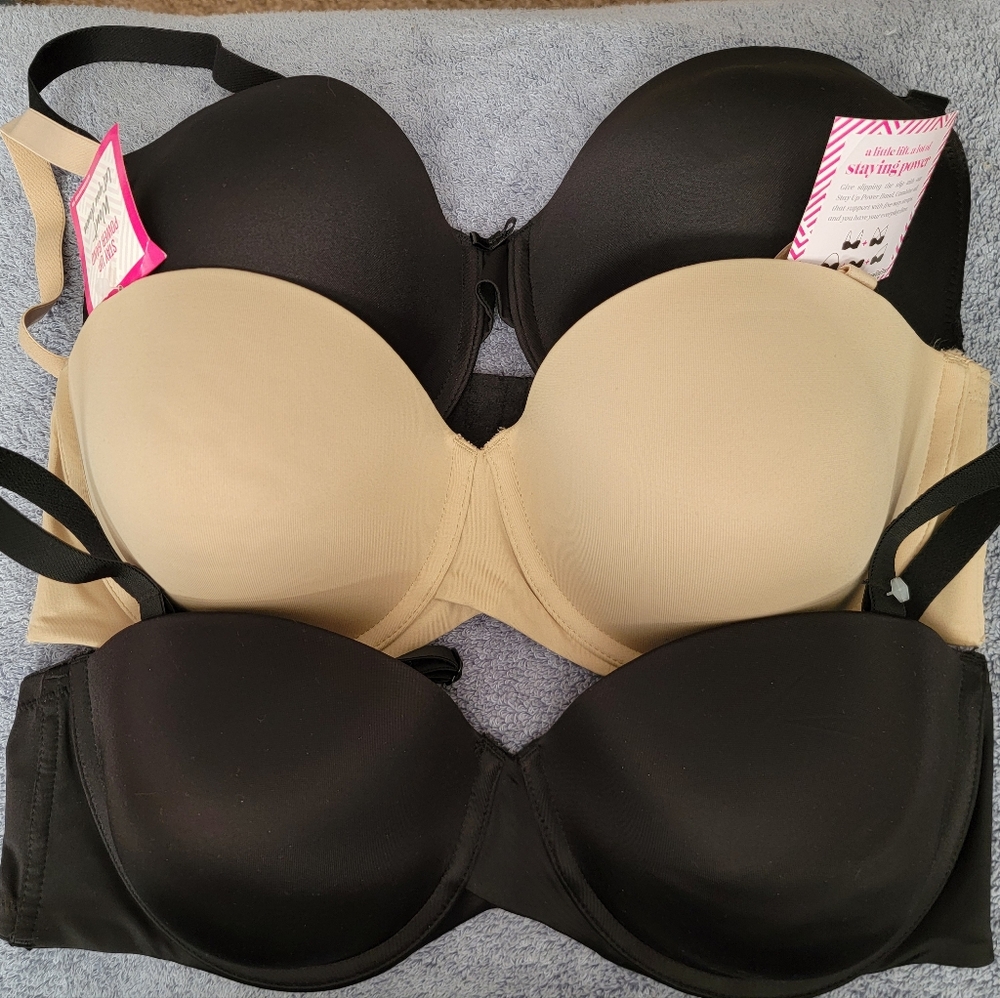 3 Maidenform One Fab Fit Everyday Modern T-Shirt Underwire Bras Size 40C